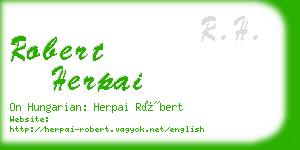 robert herpai business card